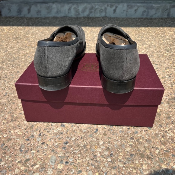 George Cleverley Nicholas Pebble-Grain Nubuck Loafers - Picture 5 of 10
